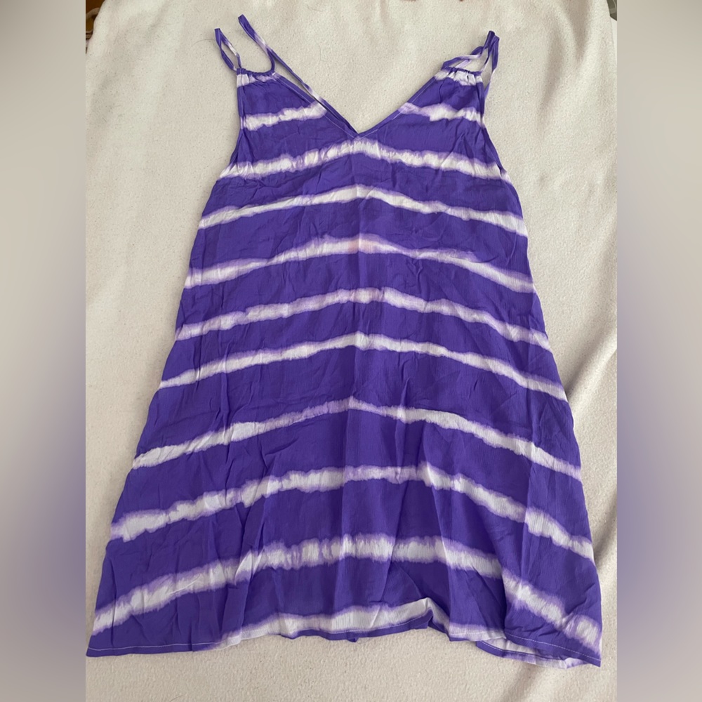 Brand new with tags purple and white tie die tank top size small